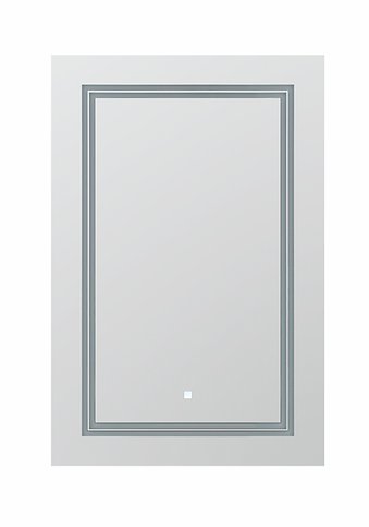 AQUADOM Soho 24 inches x 36 inches Led Lighted Silver Mirror for Bathroom