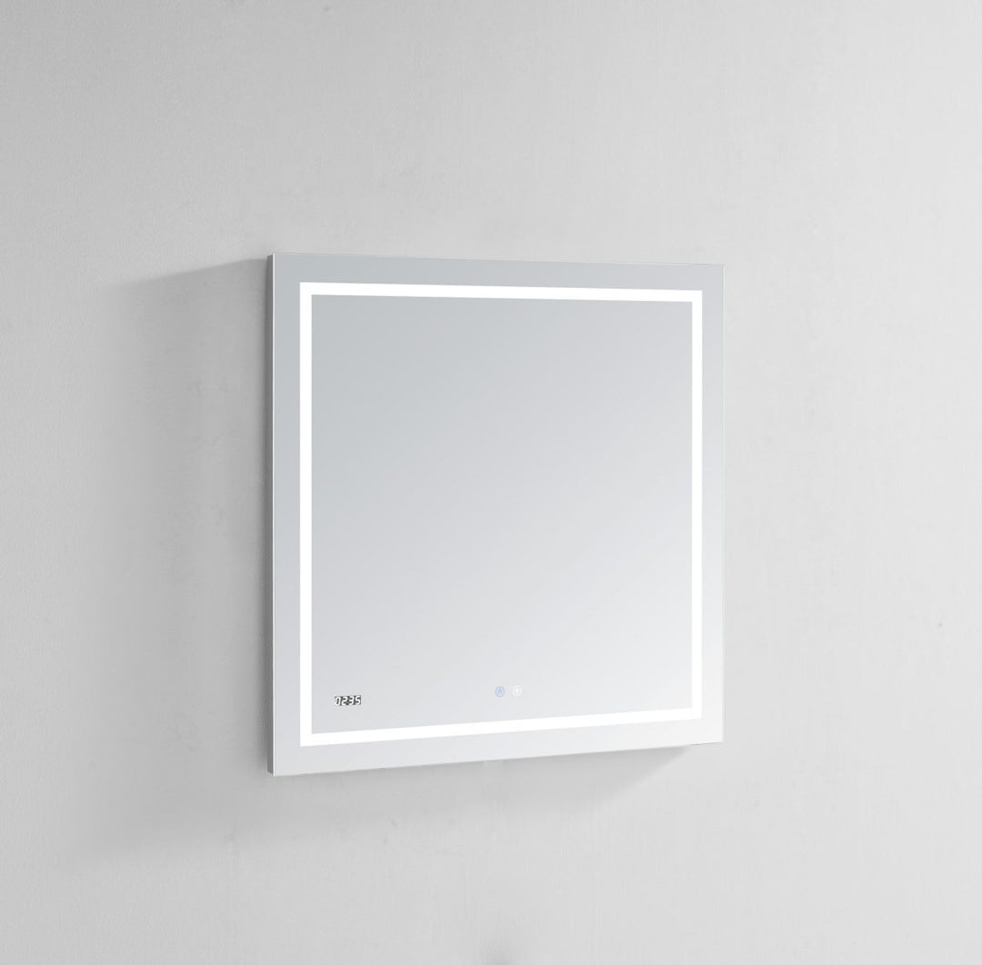 AQUADOM Daytona 30 inches x 36 inches Wall Mounted LED Lighted Silver Mirror for Bathroom