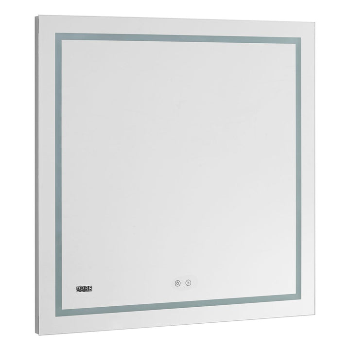 AQUADOM Daytona 30 inches x 36 inches Wall Mounted LED Lighted Silver Mirror for Bathroom