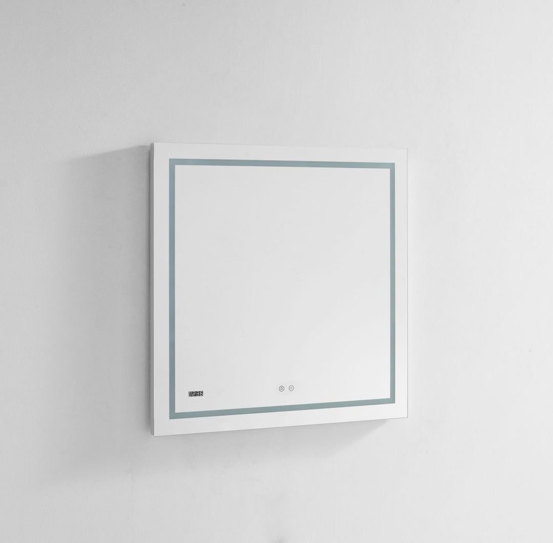 AQUADOM Daytona 36 inches x 30 inches Wall Mounted LED Lighted Silver Mirror for Bathroom