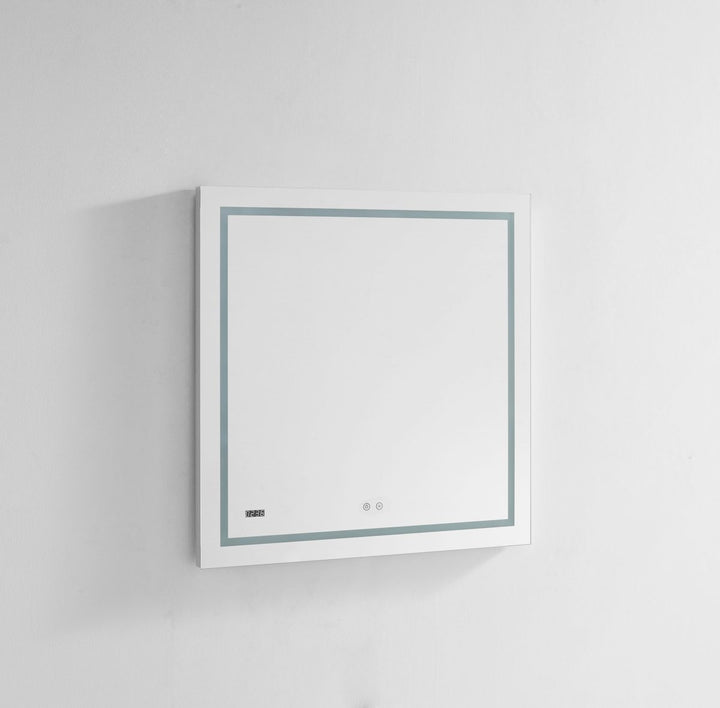 AQUADOM Daytona 36 inches x 30 inches Wall Mounted LED Lighted Silver Mirror for Bathroom