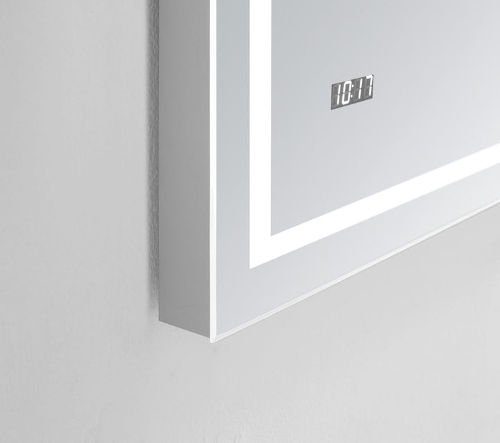 AQUADOM Daytona 36 inches x 30 inches Wall Mounted LED Lighted Silver Mirror for Bathroom