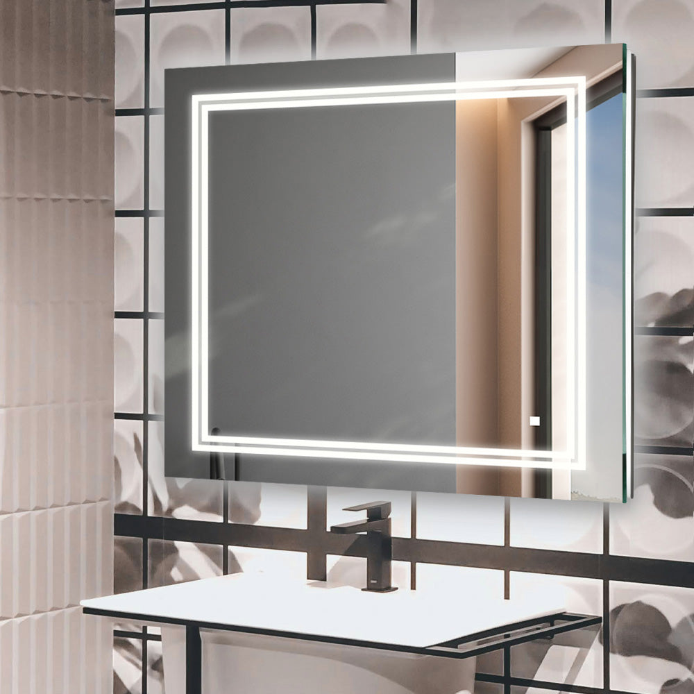 Soho 36" x 36" LED Bathroom Mirror, Anti-Fog | ANVE Kitchen & Bath
