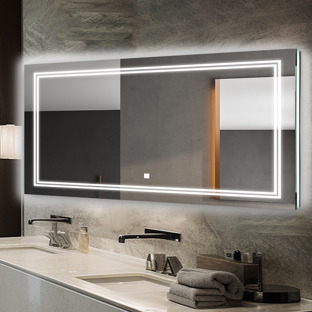 Soho 60" x 36" LED Bathroom Mirror, Anti-Fog | ANVE Kitchen & Bath