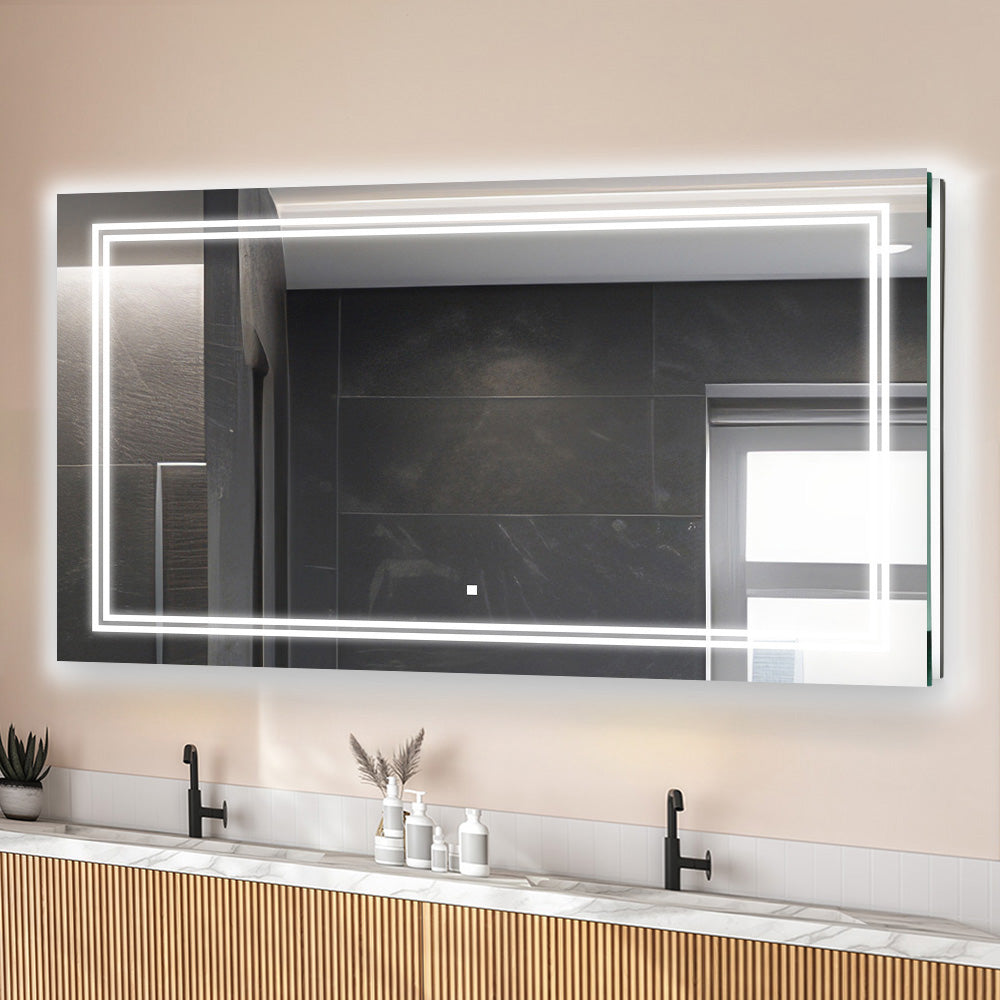 Soho 96" x 36" LED Bathroom Mirror, Anti-Fog | ANVE Kitchen & Bath