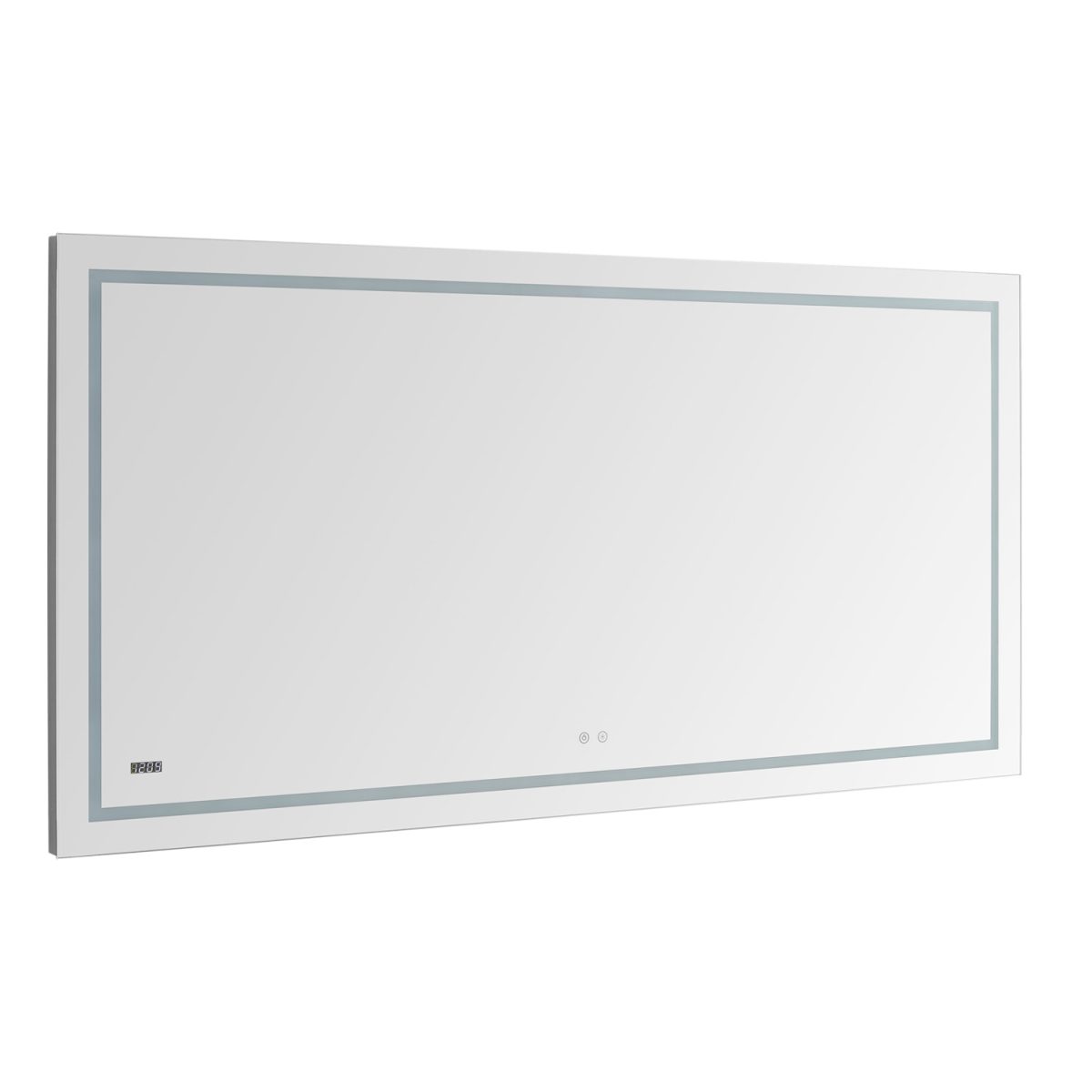 AQUADOM Daytona 60 inches x 36 inches Wall Mounted LED Lighted Silver Mirror for Bathroom