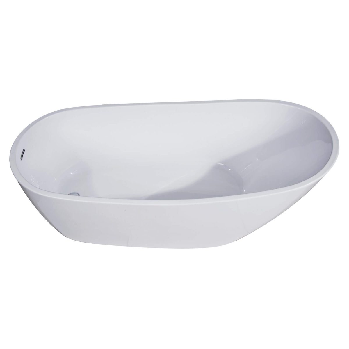 Zen 59"  Freestanding White Bathtub