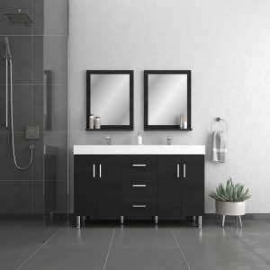 Ripley 60" Double Bathroom Vanity In Black