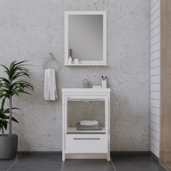 Alya Bath Sortino 24 Inch  Bathroom Vanity, White