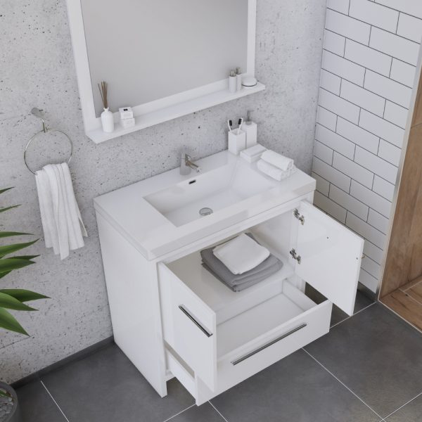 Alya Bath Sortino 36 Inch  Bathroom Vanity, White