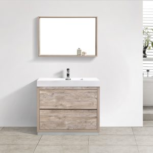 Bliss 40" Nature Wood Free Standing Modern Bathroom Vanity