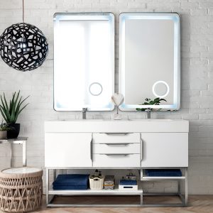 59" white bathroom vanity