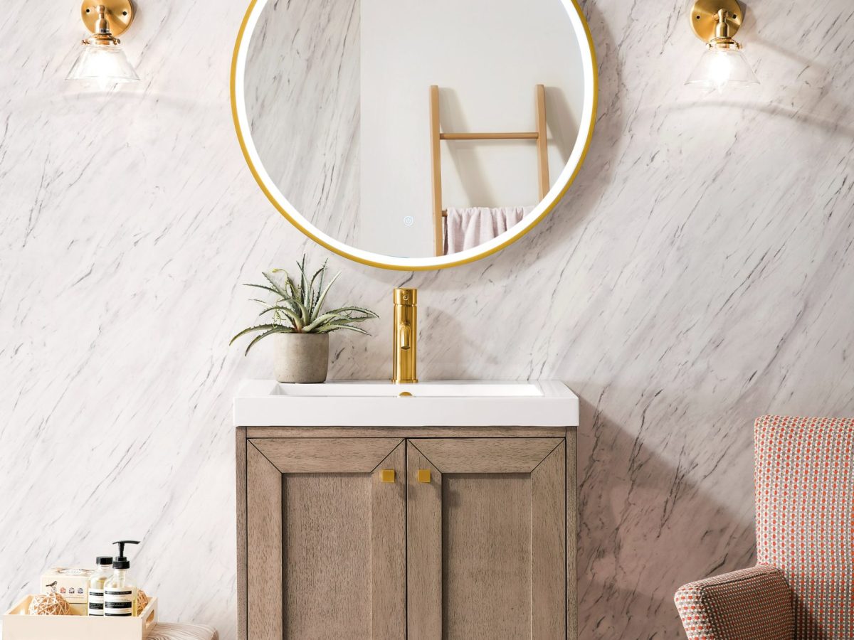 20 Chianti Single Bathroom Vanity, Whitewashed Walnut, Radiant Gold –  Vanities Depot