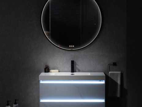 Bathroom vanity with LED light