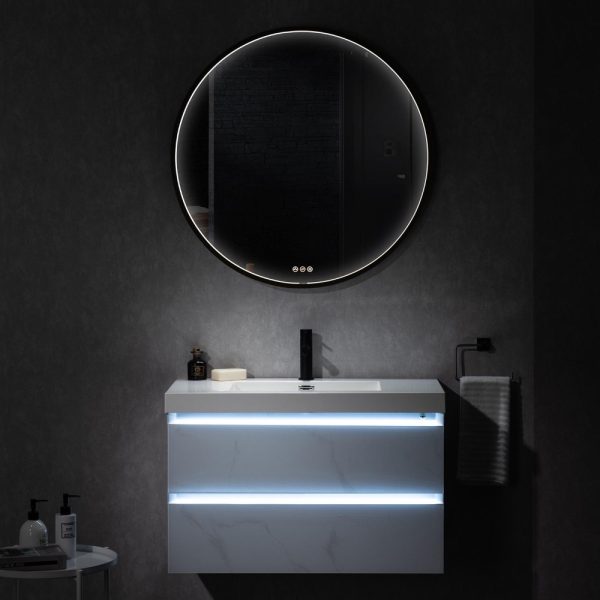 Bathroom vanity with LED light