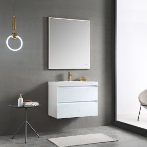 Jena 30" Wall Mount Bathroom Vanity with LED Lights