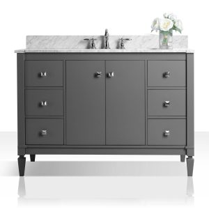 Kayleigh 48" Bath Vanity Set in Sapphire Gray with Chrome Hardware