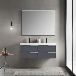 48" double wall mount bathroom vanity