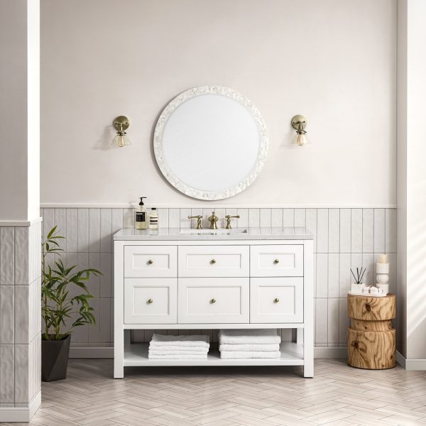 Breckenridge 48" Bathroom Vanity Cabinet In Bright White