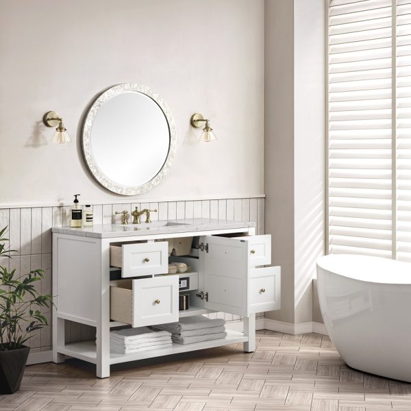 Breckenridge 48" Bathroom Vanity Cabinet In Bright White