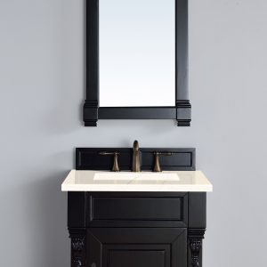 Brookfield 26 inch Bathroom Vanity in Antique Black With Eternal Marfil Quartz Top