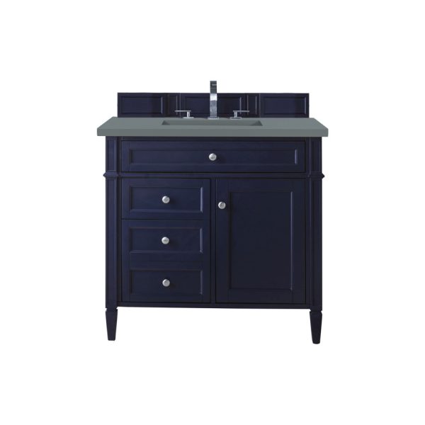 Brittany 36 inch Bathroom Vanity in Victory Blue With Cala Blue Quartz Top