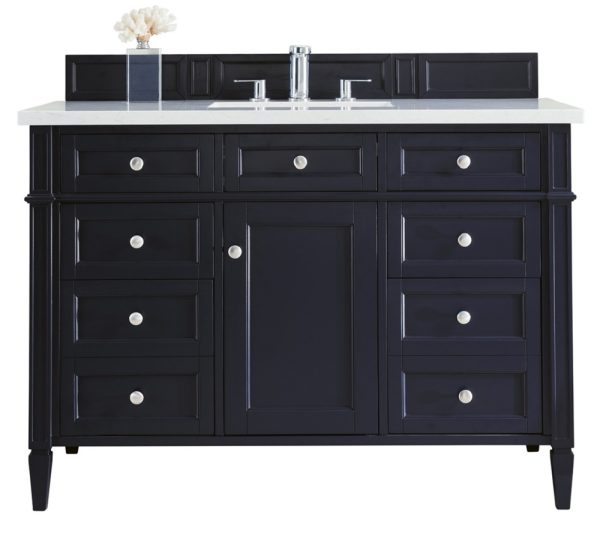 Brittany 48 inch Bathroom Vanity in Victory Blue With Arctic Fall Quartz Top