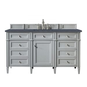 Brittany 60" Single Vanity in Urban Gray with Charcoal Soapstone Quartz Top