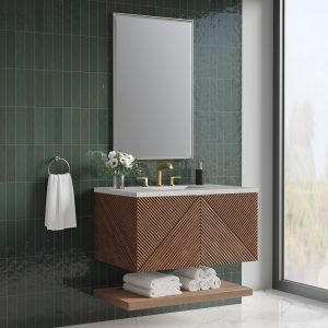 Marcello 36" Single Vanity in Chestnut with Eternal Serena Top