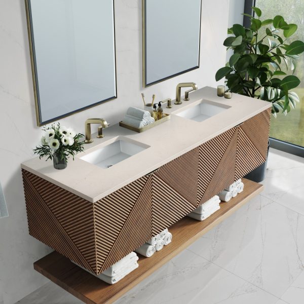 Marcello 72" Single Vanity in Chestnut with Eternal Marfil Top