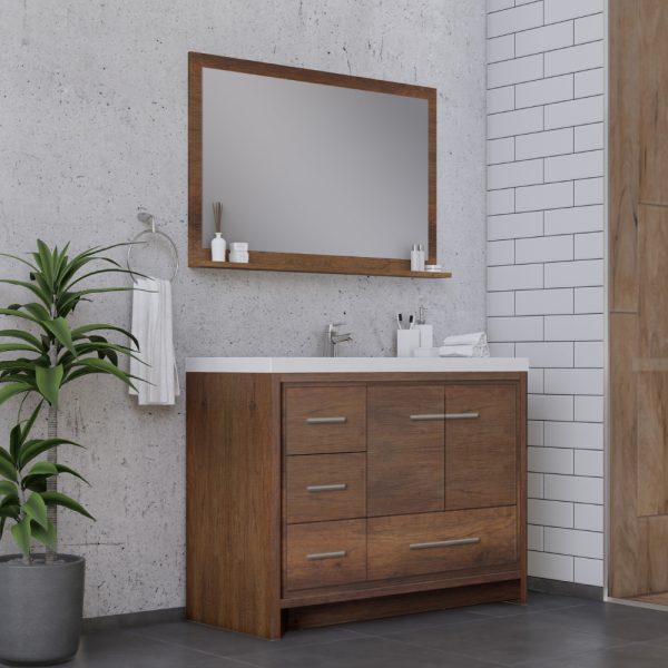 Sortino 42" vanity in Rosewood