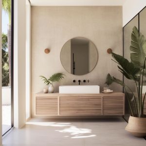 modern organic bathroom design 