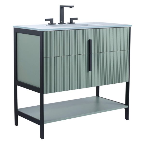 Serenity vanity 36" with black hardware