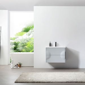 Advento 30" Light Gray Wall Mount Bathroom Vanity