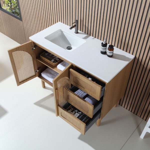 Harmony 48" Pecan Oak Freestanding Bathroom Vanity