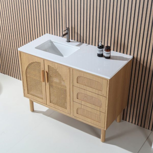 Harmony 48" Pecan Oak Freestanding Bathroom Vanity