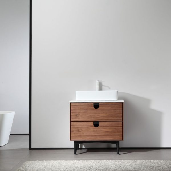Evanta 30″ Walnut Freestanding Bathroom Vanity