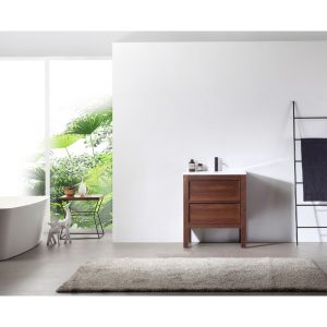 Cannecy 24” Bathroom Vanity in Dark Walnut With Top