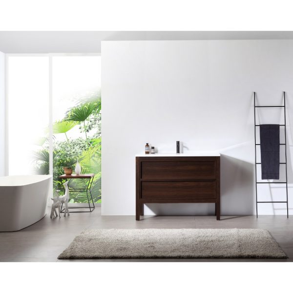 Cannecy freestanding 48” bath vanity dark walnut