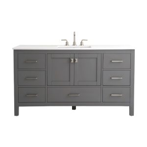 Vanea 60" Single Bathroom Vanity in Gray