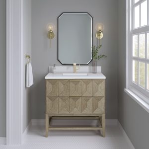 Emmeline 36" Bathroom Vanity Cabinet in Pebble Oak