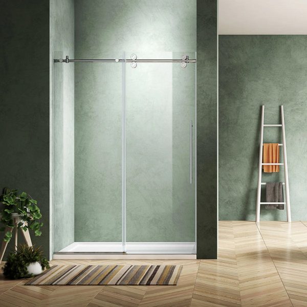 Bhavana 48" Frameless Sliding Shower Door