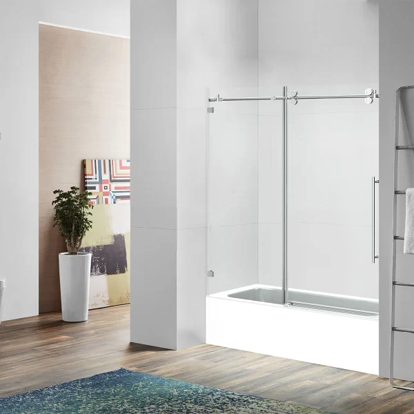 Bhavana 60″ Frameless Sliding Tub Door