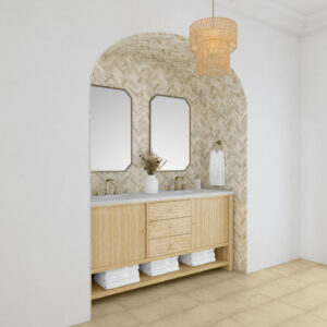 Marigot 72" Double Bathroom Vanity, Sunwashed Oak